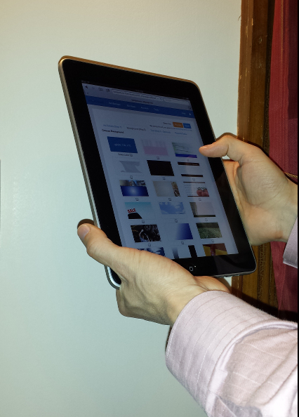 Digital Signage Software on a tablet