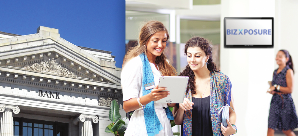 We can set up Digital Signage for your office or branch! Digital Signage for banks and financial organizations